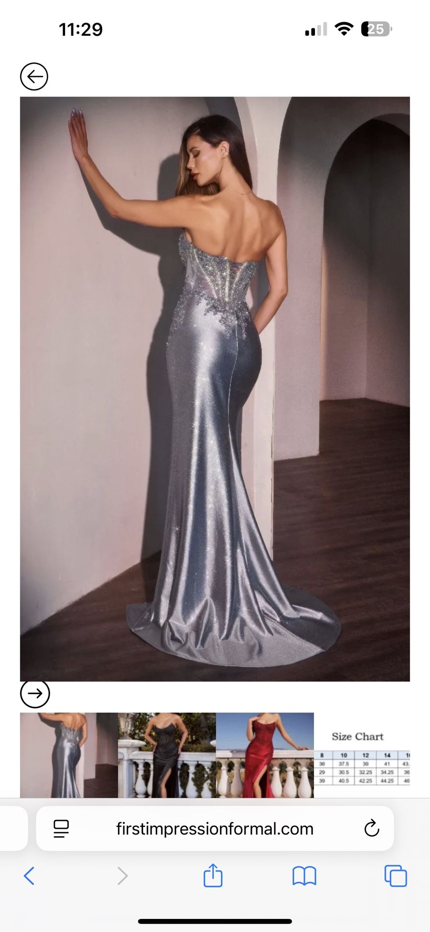 Silver Prom Dress