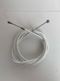 Bicycle white brake cable housing and wire with two different cable heads