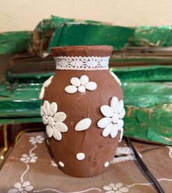 Handcrafted  clay vase