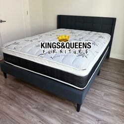 New Queen Bed Frame With Mattress 
