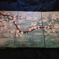 3 Piece Sakura Branch Artwork