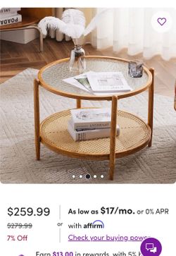 New round glass coffee table!