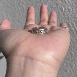 Vintage Tiffany 925 Sterling Silver ring Atlas Roman Numeral Ring Italy