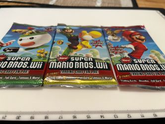 Enterplay New Super Mario Bros. Wii Trading Card Fun Pak 3 Packs Foil/Tattoo