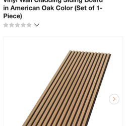 Ejoy 94 in. x 23.6 in x 0.8 in. Acoustic Vinyl Wall Cladding Siding Board in American Oak Color