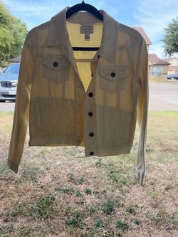 Forever 21 Light Yellow Denim Jacket - Size Medium (M)