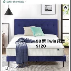 Twin Size Mattress+ Bed Frame 