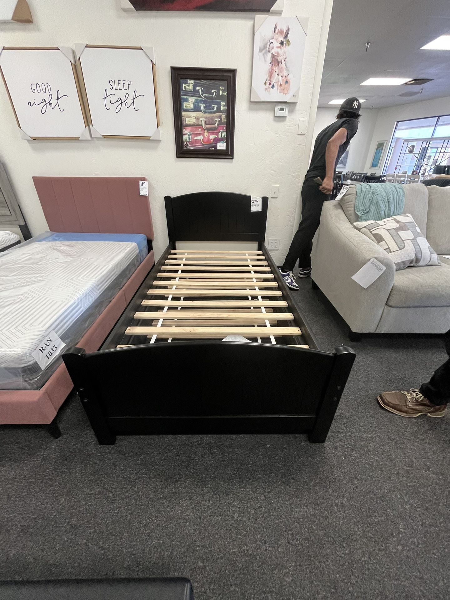 Twin Platform Bed Frame With Trundle