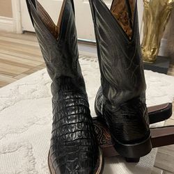 Lucchese Caiman Black Boots 91/2 D