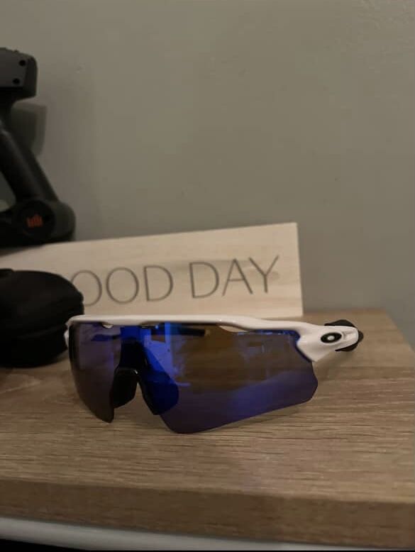 White And Blue Oakley Glasses 