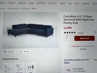 Two piece sectional