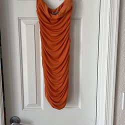 Womens Orange Dress