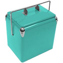 LIKE NEW VINTAGE-INSPIRED DESIGN TEAL COOLER