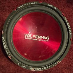 🔊 Volfenhag 12" 1000W Subwoofer – ZX-4112 DVX – Dual Voice Coil 4Ω – Tested & Working