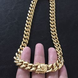Stainless Steel Cuban Link Chain (width 12 Mm)(chooses Length )