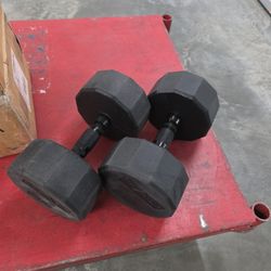 CAP Barbell 12-Sided Coated Dumbbell Black Handle 30lb Set of 2