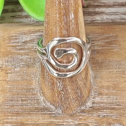 NEW Sterling Silver Swirl Ring Sz 9