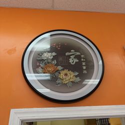 Set of 2 Decorative Wall Art with Chinese Characters