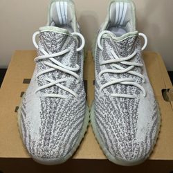 adidas Yeezy Boost 350 Blue Tint V2 /Gray/High Risk Red 2017 Kanye Men Size 9.5