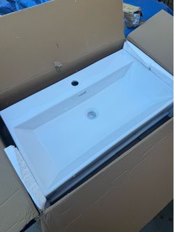 Bathroom sink counter sink hanging sink 30 x 16