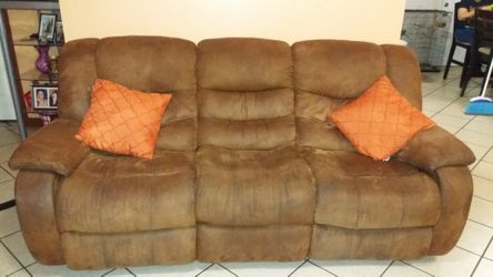Recliner sofa and loveseat