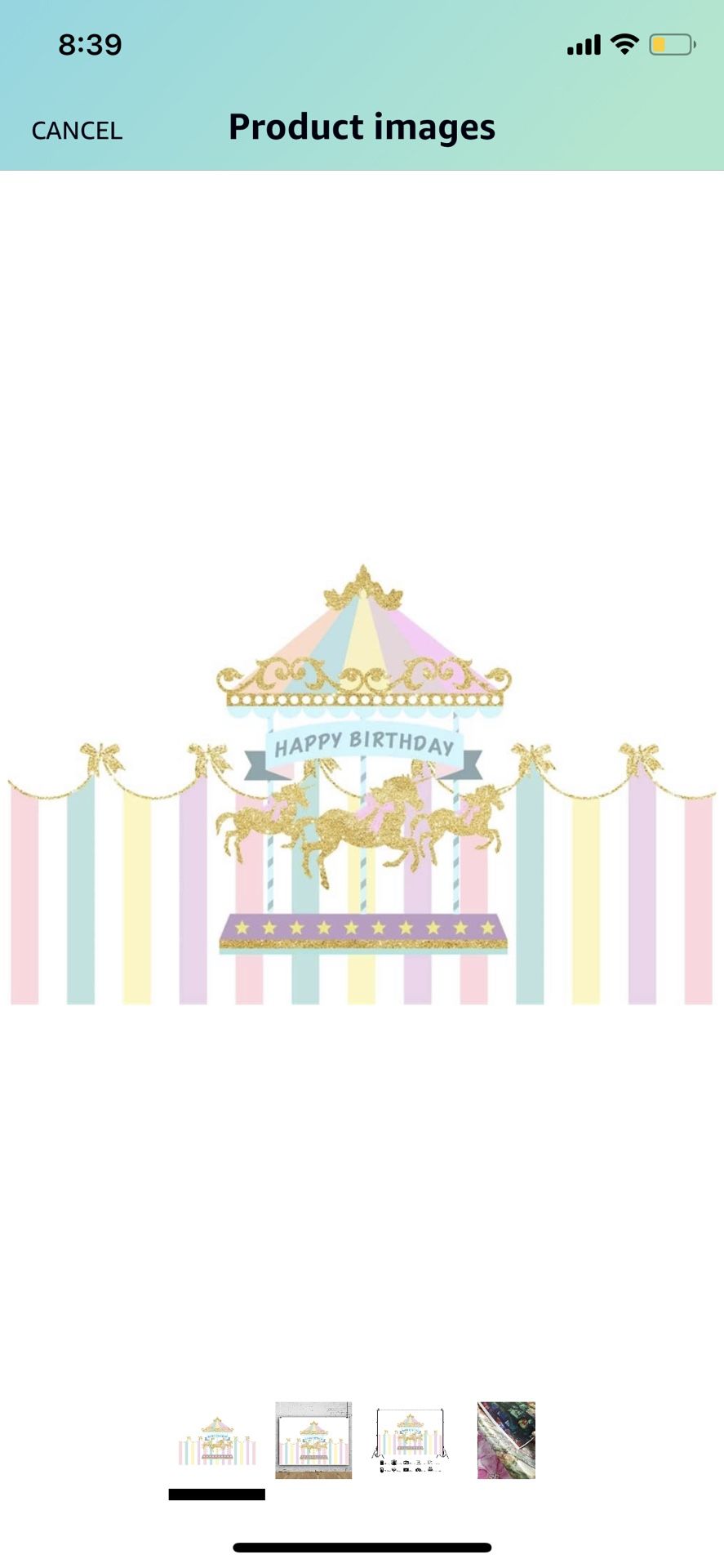 Carousel Backdrop Birthday Baby Shower Stage 1st Birthday Party Decor