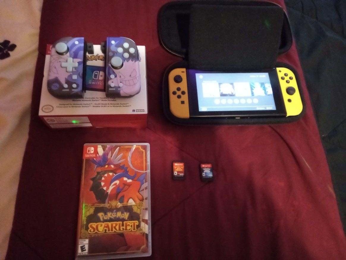 Nintendo Switch (Pokemon Edition) With Accessories