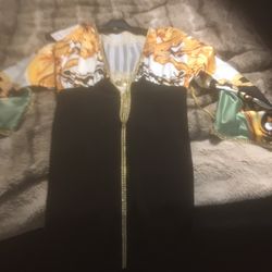 Black Dress With Gold Accents