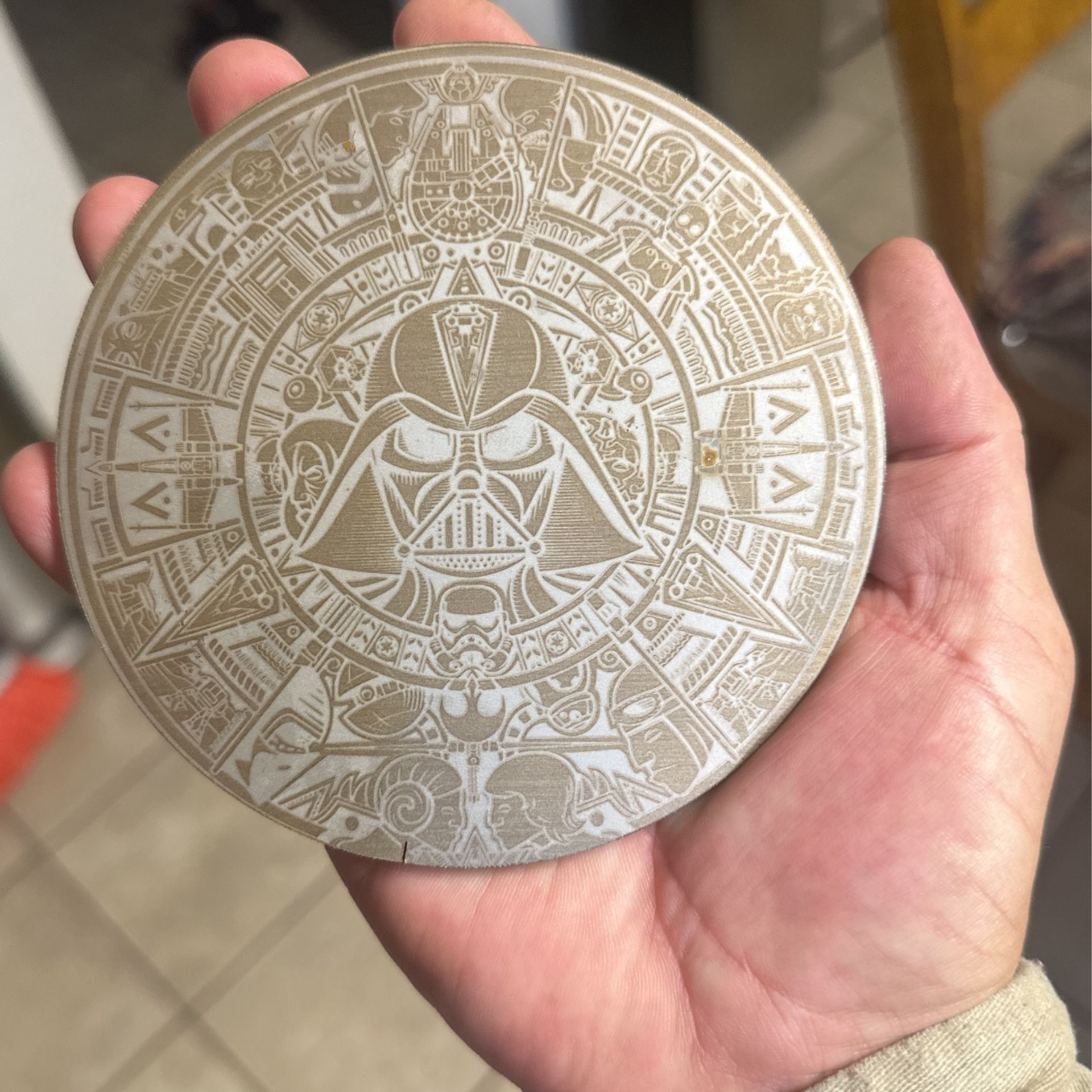 Starwars Fiber laser Engrave On Ss Plate