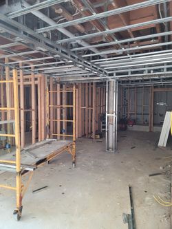 Metal Stud Framing, Drywall..