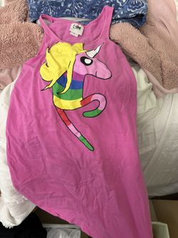 Pink Tank Mini Dress Size Small Adventure Time Unicorn