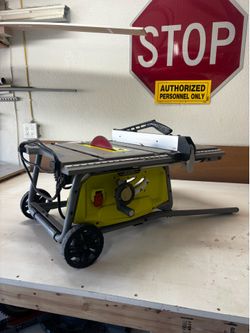 10” Ryobi tablesaw with rolling stand