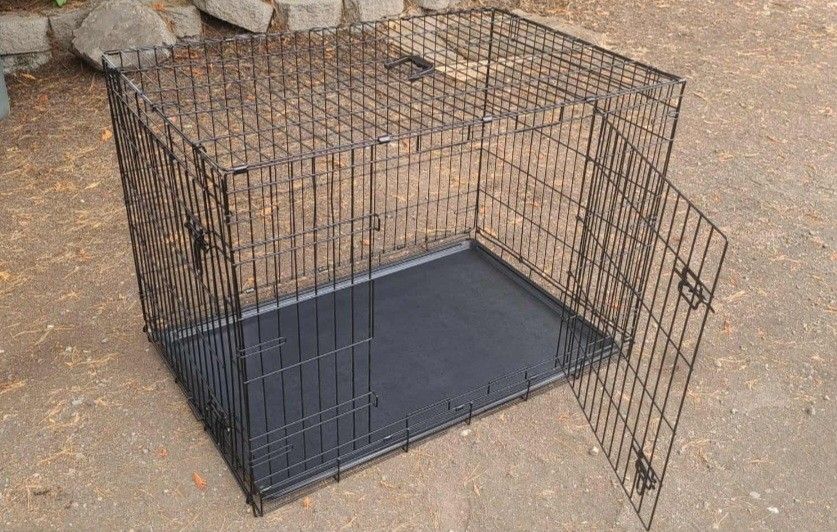 XXXL Large Dog Kennel/ Crate/ Cage/ Carrier/ Double Gates/ Handle/ Rare/ Pet/ Animal/ Cat/ Tray/ Boxer/ Great Dane/ Husky/ German Shepherd 