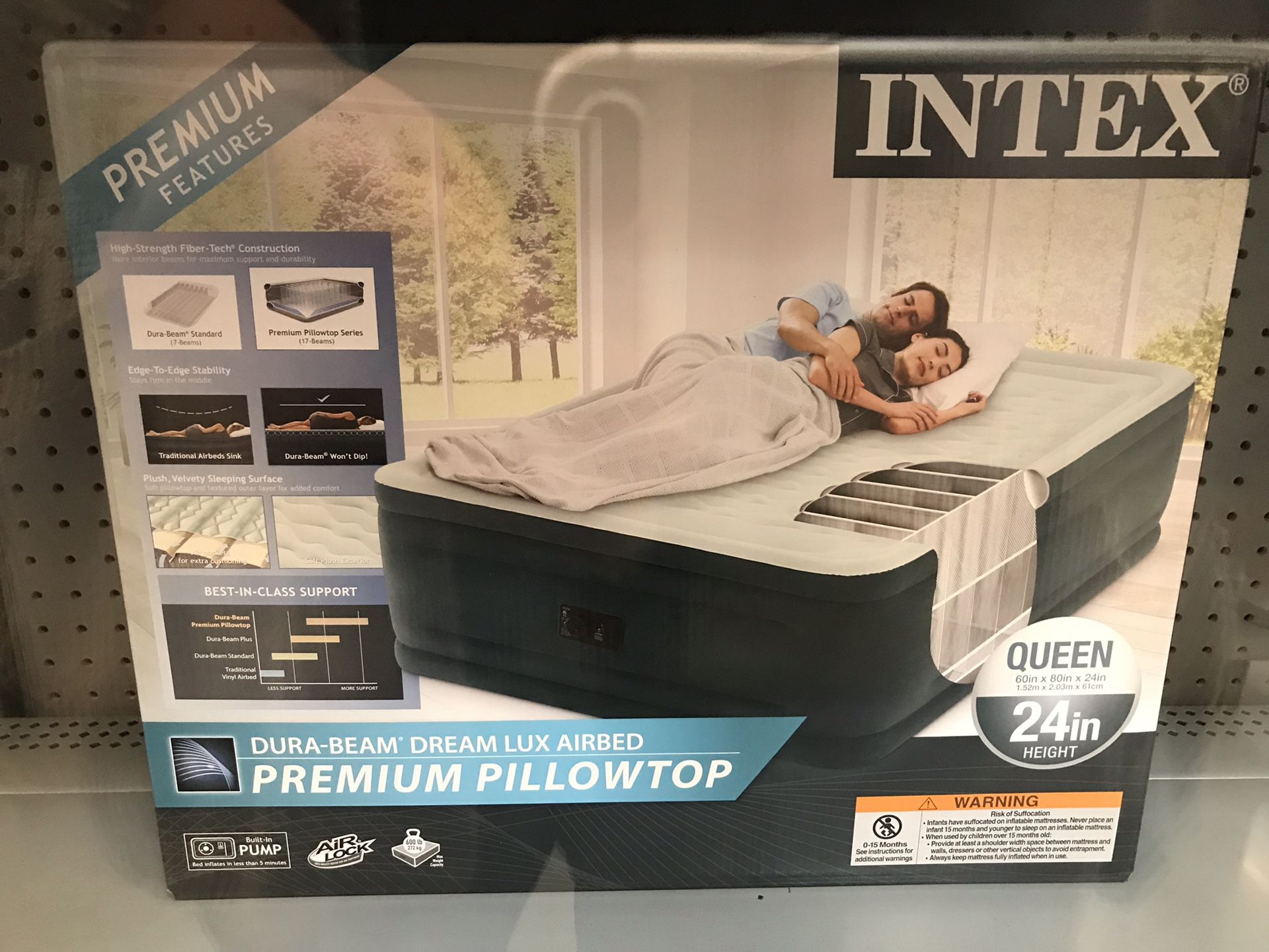 Intex queen air mattress still in box never used. Never opened. Asking 70
