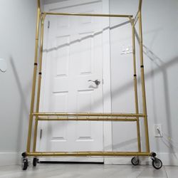 Clothing Rack Gold Color New Assembled 43 W X 24 L X 68 H Inches 