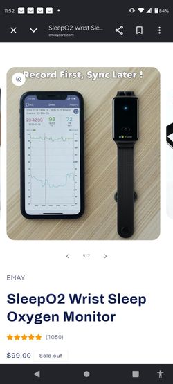 EMAY SleepO2 Wrist Sleep Oxygen Monitor