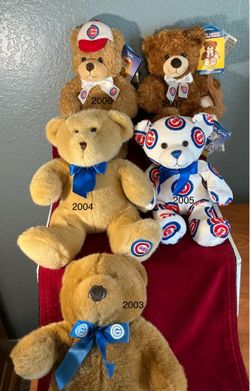 VINTAGE Chicago Cubs Build-A-Bear SGA Lot 2003-2007 COMPLETE SET