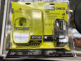 Ryobi 18V ONE+ Starter Kit 4Ah High Performance Battery & Fast Charger PSK014