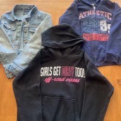 Girls Hoodies and Denim Jacket Size 7