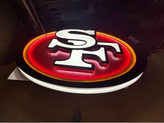 San Francisco 49er large illuminated logo sign