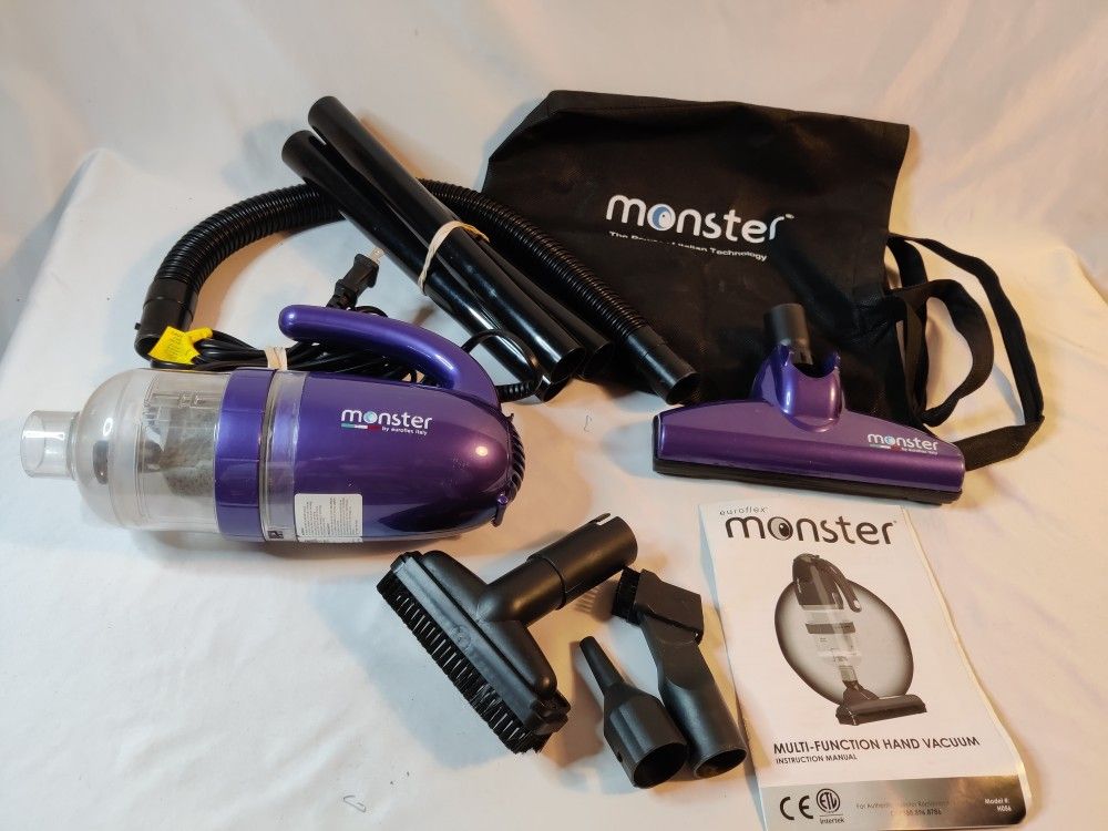 Euroflex Monster Multi-Function Hand Vacuum H056 Tested Works Well Purple