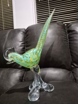 Vintage Murano art glass pheasant figurine