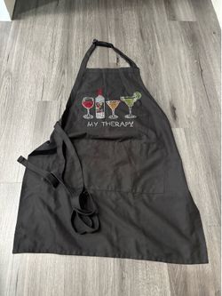 Black jeweled apron