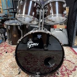Gretsch Dark Walnut 4pc 1970’s Era Drum Set