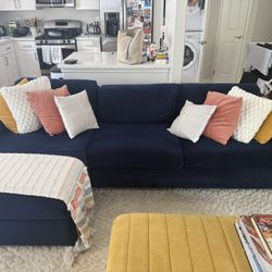 West Elm Sleeper Sectional Couch w/ Storage Chaise - Basically free - must Pick Up by June 4