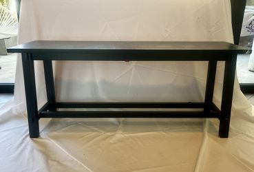 Black Wooden Bench