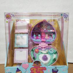 Polly Pocket 35th Birthday Party time Stamper Collector Heritage Compact Dolls Play
