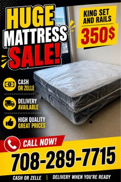 Huge sale for Mattress And Box Twin size #mattress and box 150.$ full 190$ Queen 200$ king 290$. free delivery free set up 708….289…7715… cash or Zell
