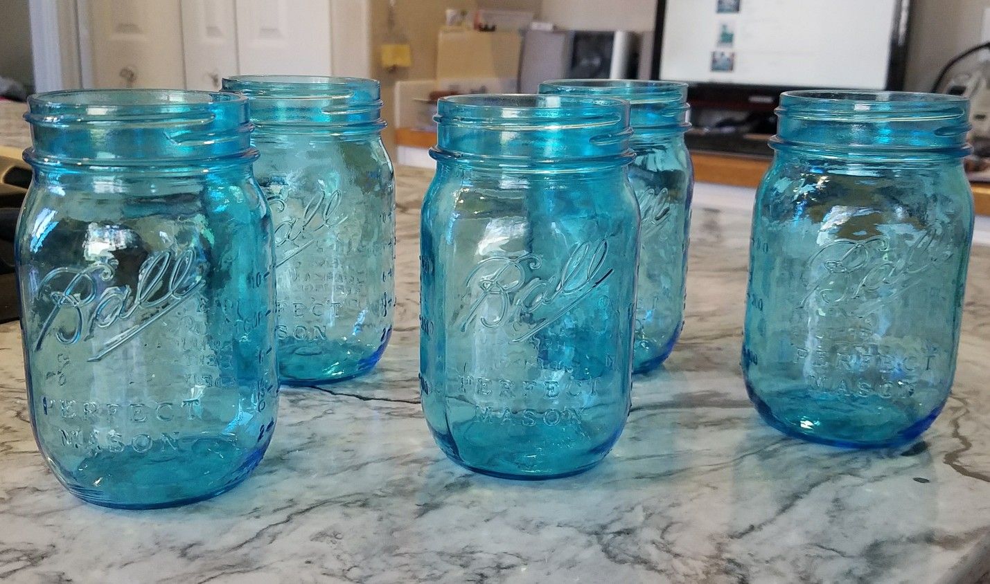 5 Blue Ball Perfect Mason Jar - 100 Years of American Heritage Commemorative 1913 -1915