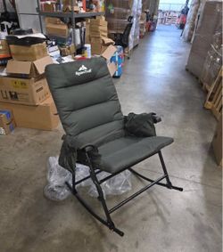 Dark green RoamTrail Folding Padded Rocking Camp Chair